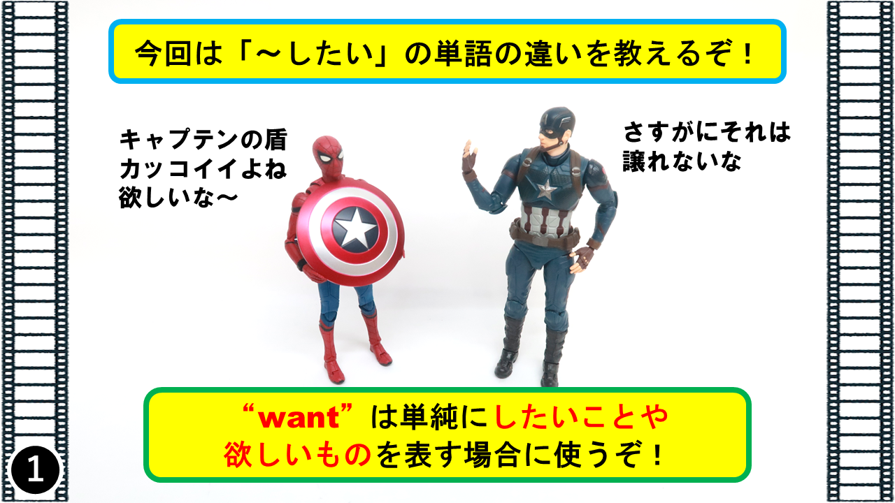 アベンジャーズの４コマ漫画で覚える したい という意味の Want Hope Wish の違い アメコミ映画の英語解説まとめ