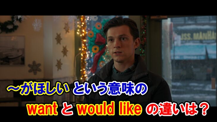 【スパイダーマン】『～がほしい』という意味の『want』と『would like』の違いは？【マーベル映画のセリフで英語の問題】