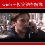 【スパイダーマン】マーベル映画のセリフで『wish＋仮定法』を解説【英語の問題】