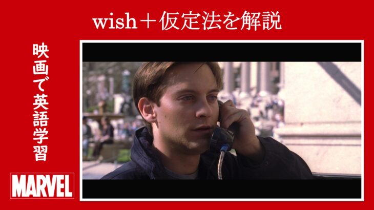 【スパイダーマン】マーベル映画のセリフで『wish＋仮定法』を解説【英語の問題】